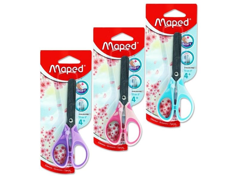 Maped Scissors - Right Handed - 13cm/5" Pastel Colours