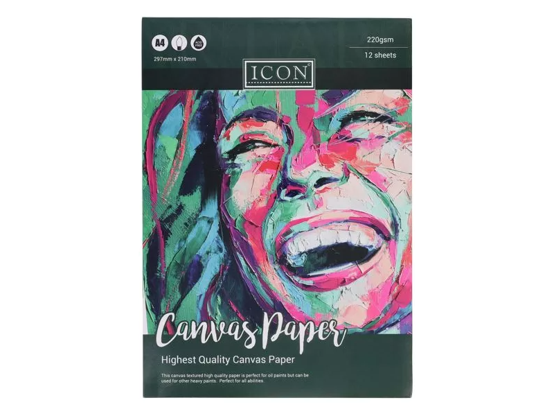 Icon Canvas Paper A4 220gsm - 12 sheets