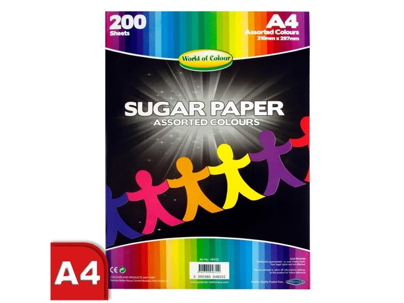 Sugar Paper A4 Mixed Colour - 200 Pack