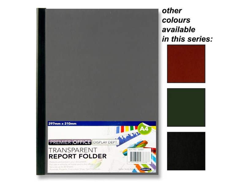 Transparent Report Folder A4 - Assorted Colours