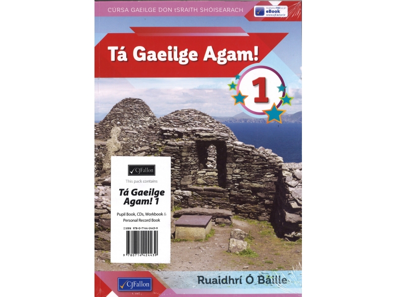 Ta Gaeilge Agam! Pack Textbook, CD's, Workbook & Personal Record Book