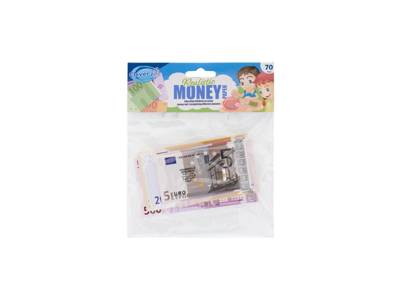 Clever Kidz Pkt.70 Paper Euro Money Set