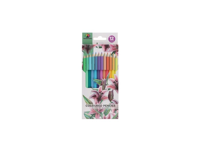 World of Colour Pkt.12 Colouring Pencils - Pastel