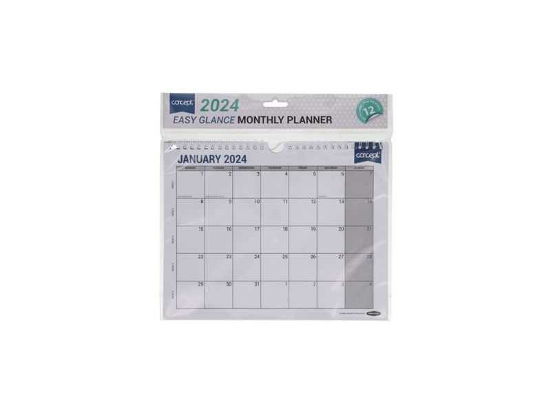 Concept 2024 Easy Glance Monthly Planner