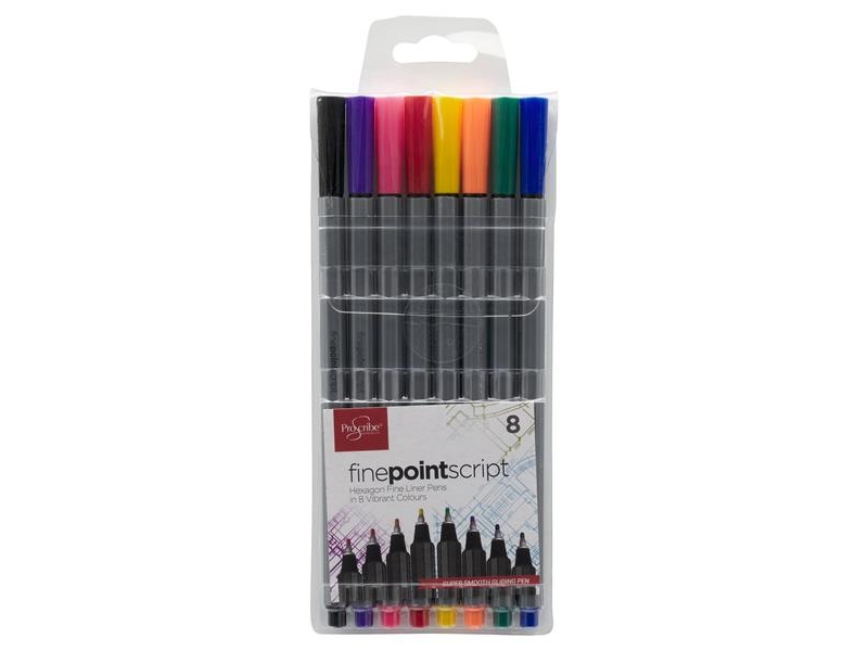 Proscribe Finepoint Script Pens - 8 Pack