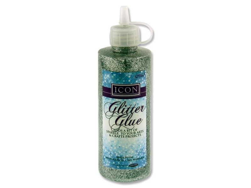 Icon Craft * Icon 120ml Bottle Glitter Glue Cdu - Silver