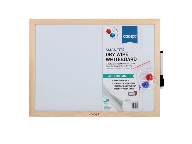 Magnetic Dry Wipe Whiteboard - 40x30cm