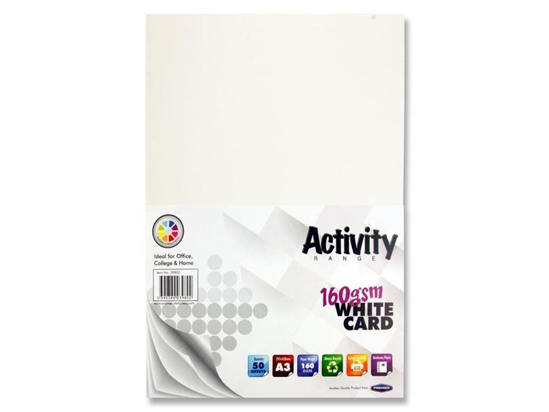 White Card A3 50 Pack 160gsm