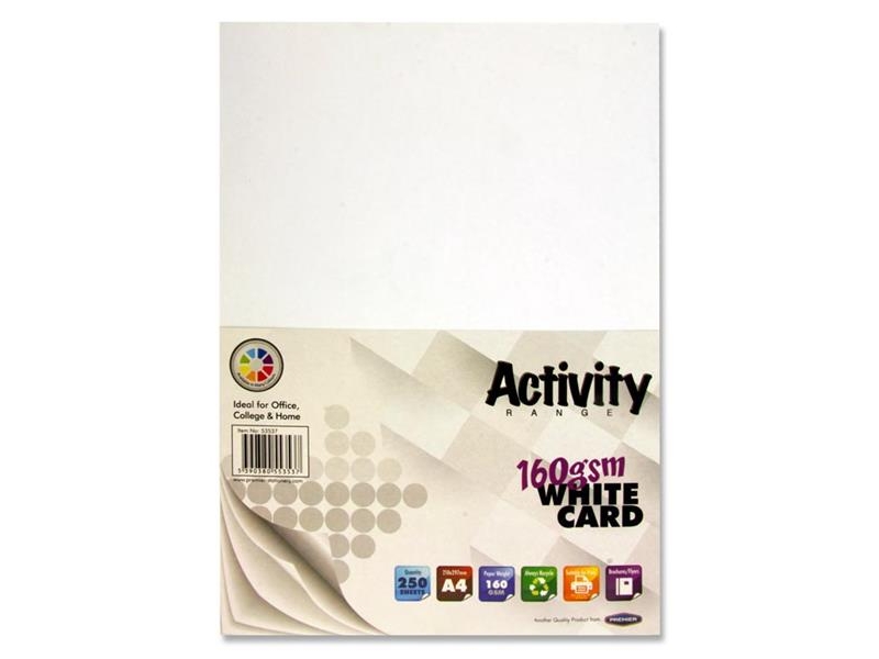 White Card A4 250 Pack - 160gsm