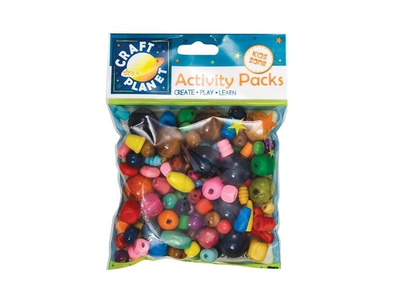 Craft Planet - Wooden Beads Assorted Colours