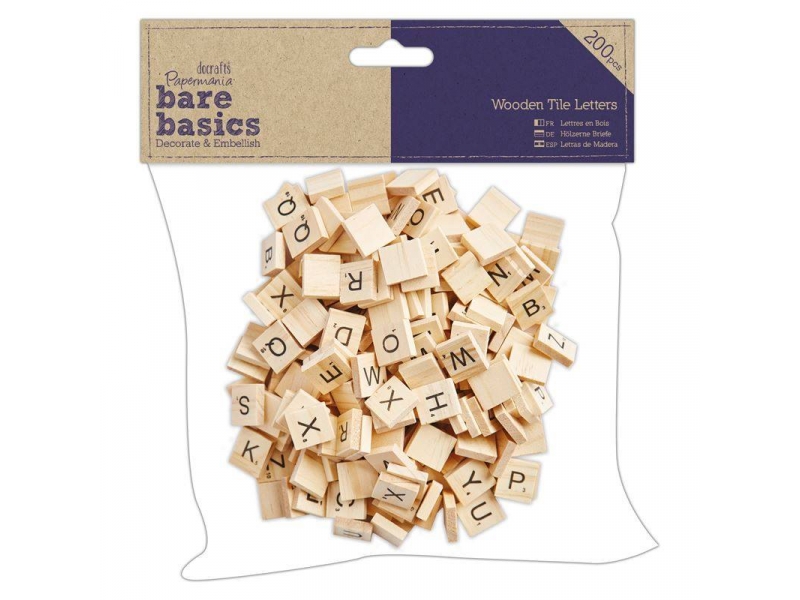 Papermania - Wooden Tile Letters 200pcs