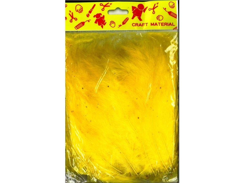 Feathers 7cm 200's Yellow